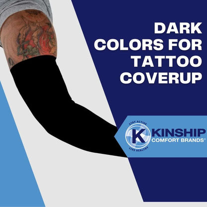 UV Sun Protection Arm Sleeves for Men & Women UPF 50+ Cooling Athletic Sports Sleeve W/ Hand Coverage for Outdoor Activities Tattoo Cover up | One Size | 1 Pair