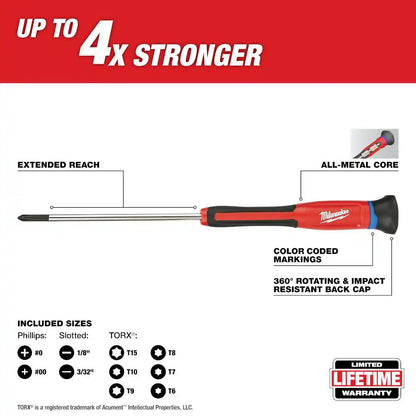 Folding SAE Hex Key (9-Piece) with Precision Screwdriver Set