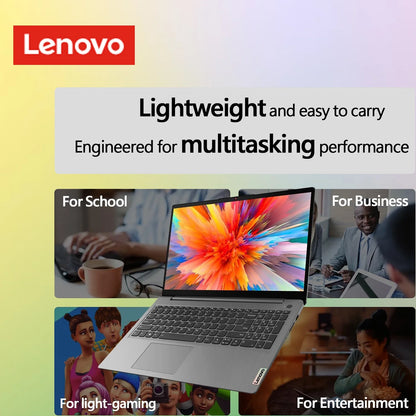 Ideapad 1 Laptop, 15.6" FHD, Intel Processor, 8GB RAM, 128GB SSD + 128GB Emmc, Windows 11 Home, Grey