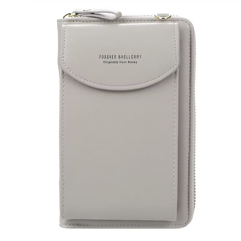 Elegance On-the-Go – Luxe PU Leather Crossbody Shoulder Bag with Phone & Card Organizer